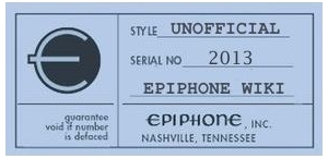 Epiphone Wiki 2013