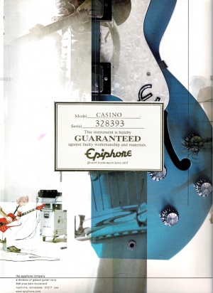 2001 Epiphone Catalog