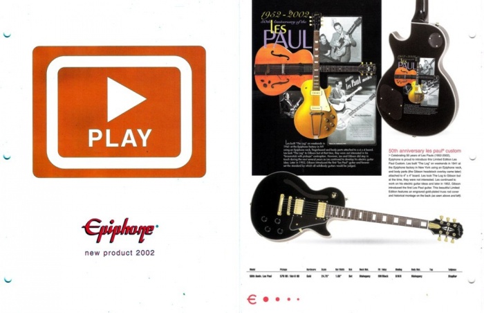 2002 Epiphone Catalog